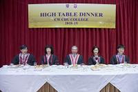 Prof PANG (second from left), Prof CHAN (middle) and College Fellows and Teachers at the head table